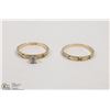 Image 1 : WOMENS 10K GOLD WITH DIAMONDS WEDDING BAND SET