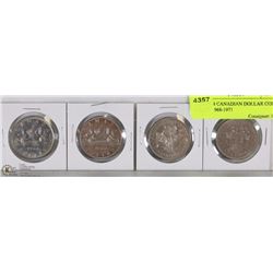 LOT OF 4 CANADIAN DOLLAR COINS YEARS 1968-1971