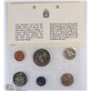 Image 1 : 1970 CANADIAN 6 COIN UNCIRCULATED SET WITH COA