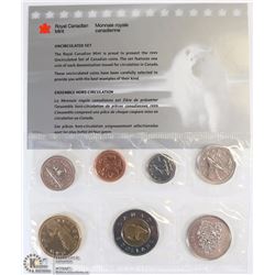 1999 CANADIAN 7 COIN UNCIRCULATED SET WITH COA