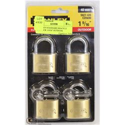 STANLEY STANDARD SHACKLE PADLOCK 1-9/16" OUTDOOR