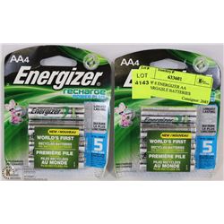 LOT OF 8 ENERGIZER AA RECHARGEABLE BATTERIES