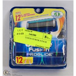 GILLETTE FUSION PROGLIDE 12 PACK