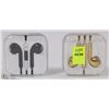 Image 1 : LOT OF 2 NEW EARBUD HEADPHONES WORKS WITH ANY