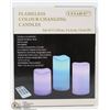 Image 1 : 3PK REMOTE CONTROL PILLAR CANDLES