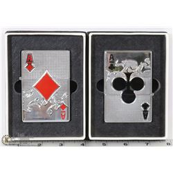 NEW LOT OF 2 LARGE ACE OF CLUBS & DIAMONDS SAFARI