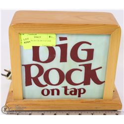 VINTAGE BIG ROCK ON TAP BAR LIGHT