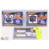 Image 1 : LOT OF 3 TEAM LOGO OILERS PATCHES HOCKEY CARDS