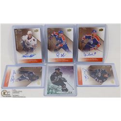LOT OF 6 AUTHENTIC AUTOGRAPHED HOCKEY OILER HOCKEY