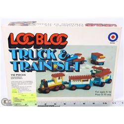 1970'S LOC BLOC TRUCK AND TRAIN SET