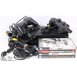 SONY PLAYSTATION 2 CONSOLE WITH 2 CONTROLLERS