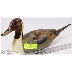VINTAGE WOOD HAND PAINTED PIN TAIL DUCK DECOY