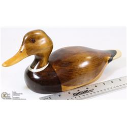 SIGNED EXPO 86 HAND CARVED WOOD DUCK COUNTRY