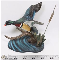 PLAKTIME HANDPAINTED MALLARD FLYING DUCK ORNAMENT