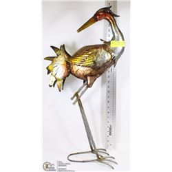 LARGE  METAL BIRD GARDEN DECOR -