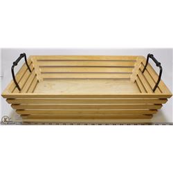 LARGE HANDCRAFT WOOD BASKET