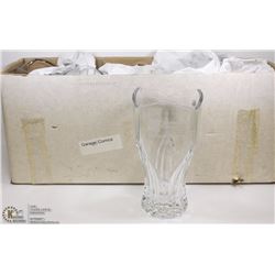 5 CRYSTAL ETCHED VASES