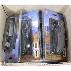CASE OF 12 NEW SE SPORTING KNIFE W/ STAINLESS