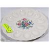 Image 1 : E&R BONE CHINA FLORAL EGG PLATE