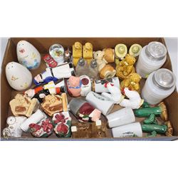 FLAT OF VINTAGE SALT AND PEPPER