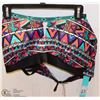 LADIES MOSAIC PRINT SWIMWEAR TOP SIZE 2X