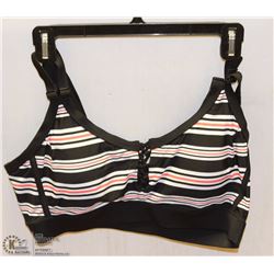 LADIES ORANGE STRIPED SWIMWEAR TOP SIZE X