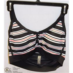 LADIES ORANGE STRIPED SWIMWEAR TOP SIZE 1X