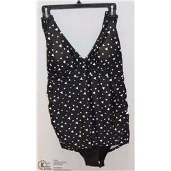LADIES 1 PC BATHING SUIT WITH SKIRT - SIZE 16