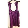 Image 1 : LADIES TANK DRESS BLK & PURPLE STRIPED SIZE 3X