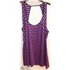 Image 1 : LADIES TANK DRESS BLK & PURPLE STRIPED SIZE 1X