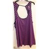 LADIES TANK DRESS BLK & PURPLE STRIPED SIZE 4X