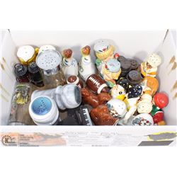 BOX OF ANTIQUE & VINTAGE SALT AND PEPPER INCL 1950