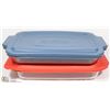 9"X13" ANCHOR HOCKINGS & PYREX CASSEROLE OVENWARE