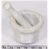 MARBLE MORTAR AND PESTLE