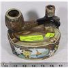 Image 1 : VINTAGE PIPE AND ASHTRAY POTTERY LIQUOR