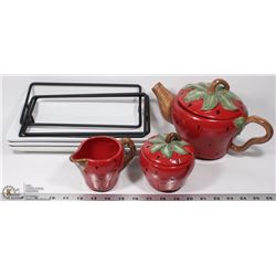 STRAWBERRY TEA SET WITH TAPA DISHES