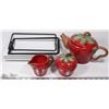 STRAWBERRY TEA SET WITH TAPA DISHES
