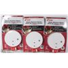 3 KIDDE SMOKE ALARMS WITH HUSH BUTTON