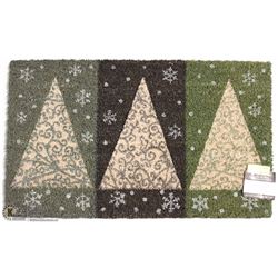 PAINTED DOOR MAT WITH VINYL BACKING, 18" X 30"