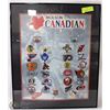 MOLSON CANADIAN FRAMED NHL PATCH/BADGE EMBLEM
