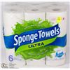 6 PACK OF SPONGE TOWELS ULTRA