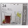 Image 1 : 24 PIECE HAVEN  GLASS SET (1 BROKEN GLASS)
