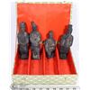 4 TERA COTTA  REPLICA S WARRIORS IN CASE