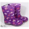 Image 1 : PAIR OF GIRLS LITE UP RUBBER BOOTS SIZE 8