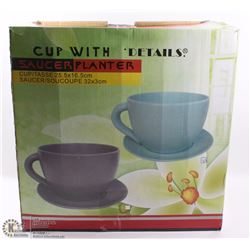 CUP & SAUCER PLANTERS