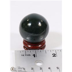 #79- NATURAL INDIAN  BLOOD STONE SPHERE BALL