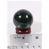 Image 1 : #79- NATURAL INDIAN  BLOOD STONE SPHERE BALL