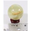 Image 1 : #72- NATURAL GREEN ONYX ASPHERE BALL