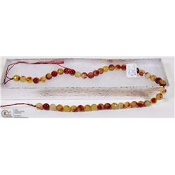 #64-NATURAL RED PIETERSITE LOOSE BEAD NECKLACE