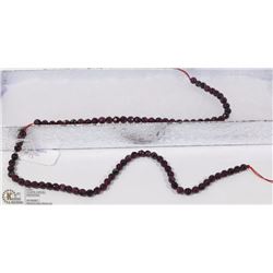 #105-DARK RED GARNET LOOSE BEAD NECKLACE